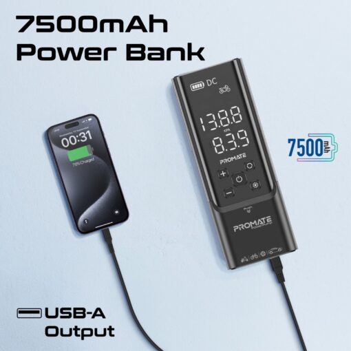 PROMATE POWERPUMP 150PSI Portable Air Compressor Power Bank with LED - Image 5