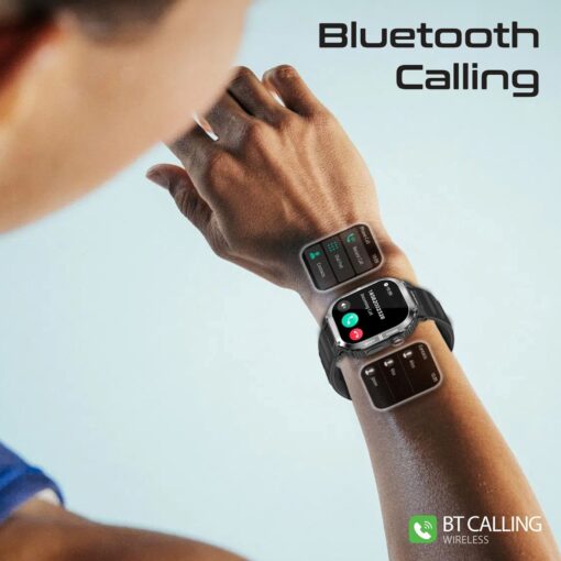 PROMATE XWATCH-SL.BLK Smart Watch with 2.01 Inch TFT Display and Bluetooth Calling - Image 5