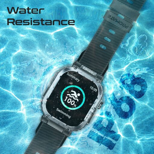 PROMATE XWATCH-SL.BLK Smart Watch with 2.01 Inch TFT Display and Bluetooth Calling - Image 6