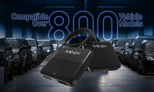 MINIX 3-in-1 Wired Apple CarPlay & Android Auto to Wireless Connection, HDMI-In - Image 6