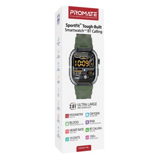PROMATE XWATCH-SL.GRN Smart Watch with 2.01 Inch TFT Display and Bluetooth Calling - Image 8