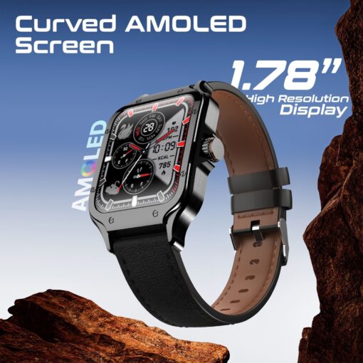 PROMATE XWATCH-RM.BLK Smart Watch with 1.78 Inch Curved AMOLED Display - Image 2