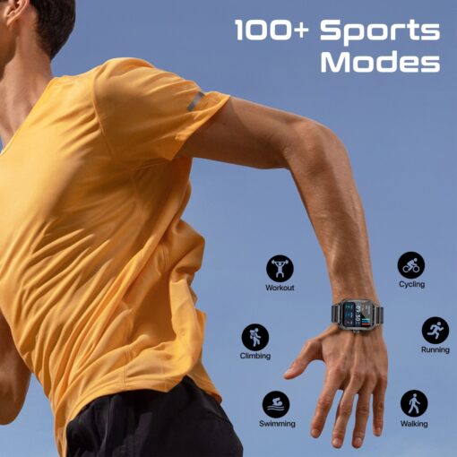 PROMATE XWATCH-RM.BLK Smart Watch with 1.78 Inch Curved AMOLED Display - Image 5