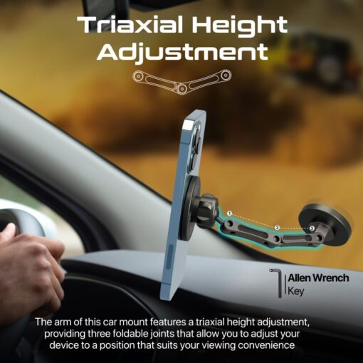 PROMATE MAGNUS SecureGrip 360 Cradleless Magnetic Smartphone Holder - Image 3