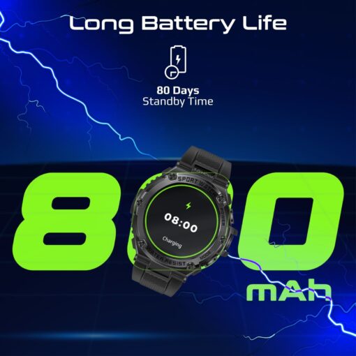 PROMATE XWATCH-R19.BLK Smart Watch with 1.53" Round Screen Display and Bluetooth Calling - Image 8