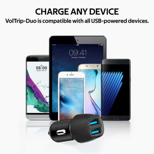 PROMATE 3.4A Dual Port USB-A Car Charger - Image 4