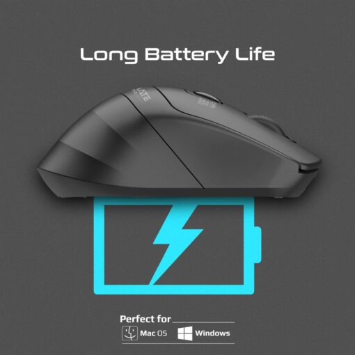 PROMATE SAMIT.BLK Ergonomic Silent Click Wireless Mouse - Image 6