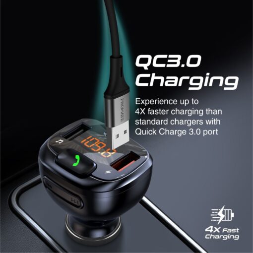 PROMATE Wireless In-Car FM Transmitter With Handsfree - Image 4