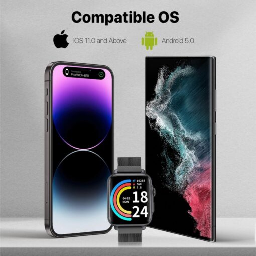 PROMATE PROWATCH-B18.BLK Smart Watch with Handsfree - Image 4