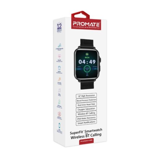 PROMATE PROWATCH-B18.BLK Smart Watch with Handsfree - Image 6