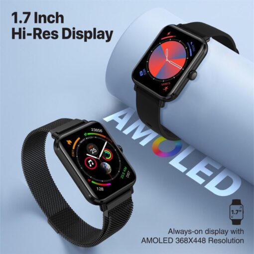 PROMATE PROWATCH-M18.BLK Smart Watch with Fitness Tracker and Media Storage - Image 6