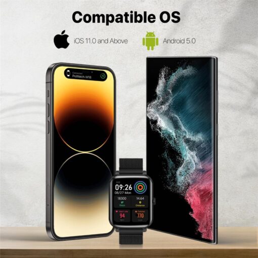 PROMATE PROWATCH-M18.BLK Smart Watch with Fitness Tracker and Media Storage - Image 9