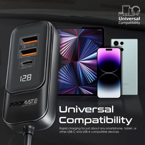 PROMATE GEARHUB-120W In-Car Device Charging Hub - Image 2