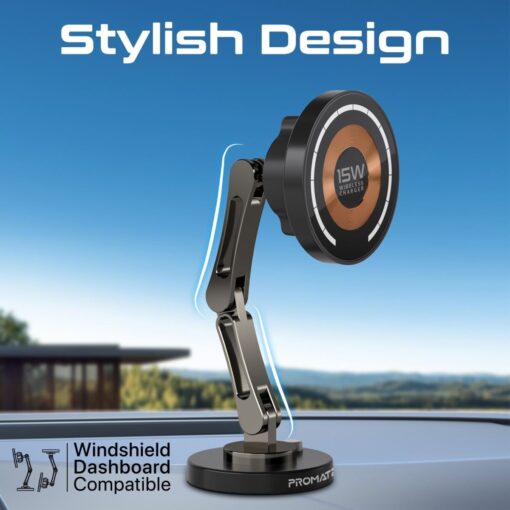 PROMATE MAGNUS-QI Secure Wireless In-Car Phone Charger and Holder - Image 2