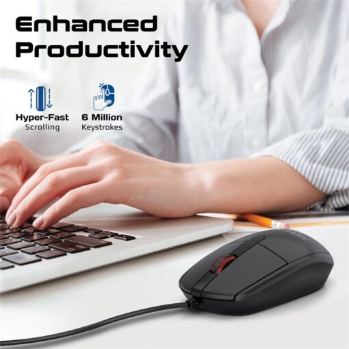 PROMATE CM-1200 3-Button Wired Optical Mouse - Image 2
