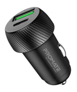 PROMATE 20W Dual Port In-Car Phone Charger with QC3.0 and USB-C Ports on sale