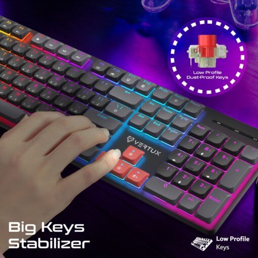 VERTUX STEALTHKEY High-Performance Mechanical Gaming Keyboard - Image 3