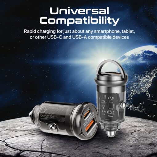 PROMATE 65W Quick Charging In-Car Adapter for Tablets and Smartphones - Image 9