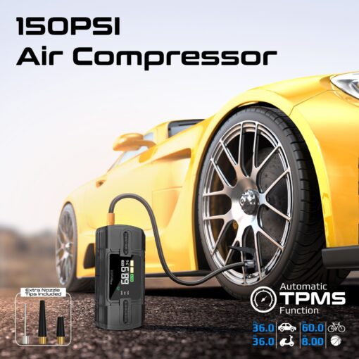 PROMATE PATROLPACK-3 4-in-1 1200A/12V Heavy Duty Car Jump Starter and Air Compressor - Image 4