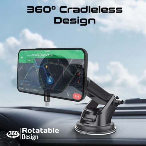 PROMATE MAGDRIVE-R 15W MagSafe Compatible In-car Phone Wireless Charger - Image 7