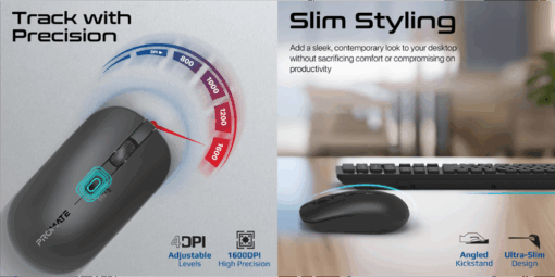 PROMATE PROCOMBO-13 Super Slim Wireless Keyboard and Mouse Combo - Image 4