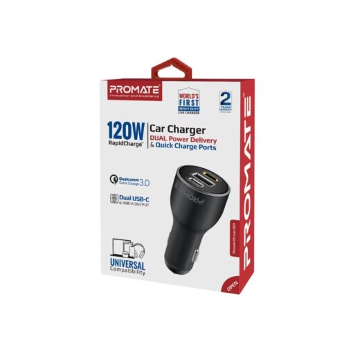 PROMATE POWERDRIVE-120 120W In-Car Phone, Tablet, Notebook/Macbook Charger - Image 7