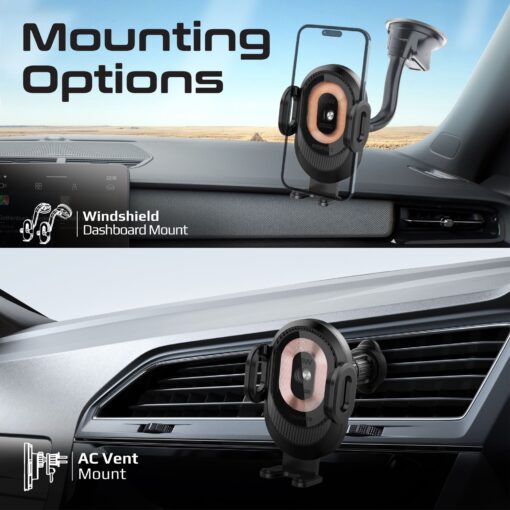 PROMATE POWERMOUNT-2 15W Transparent Auto Clamping Wireless In-Car Charger - Image 5