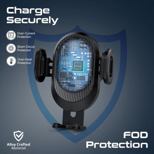 PROMATE POWERMOUNT-2 15W Transparent Auto Clamping Wireless In-Car Charger - Image 6