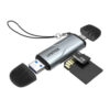 UNITEK R1010A 2-in-1 SD 3.0 Card Reader with Dual USB-A and USB-C Connectors on sale