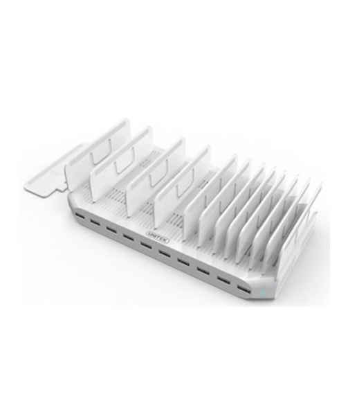 UNITEK Y-2172 10-Port 96W Smart Charging Station for Phones and Tablets on sale