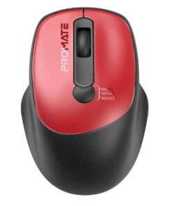 PROMATE UNIGLIDE.RED EZGrip Ambidextrous Ergonomic Wireless Mouse, Red on sale