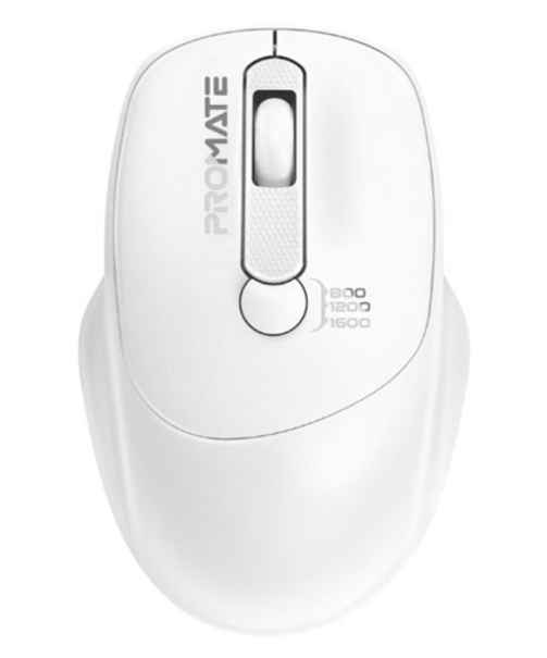 PROMATE UNIGLIDE.WHT EZGrip Ambidextrous Ergonomic Wireless Mouse, White on sale