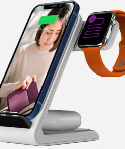 Alternative view of STM ChargeTree Swing Multi Device Charging Station, White