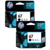 HP 67 Black Inkjet Printer Cartridge, 2 Pack on sale