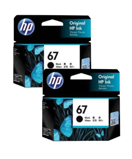 HP 67 Black Inkjet Printer Cartridge, 2 Pack on sale